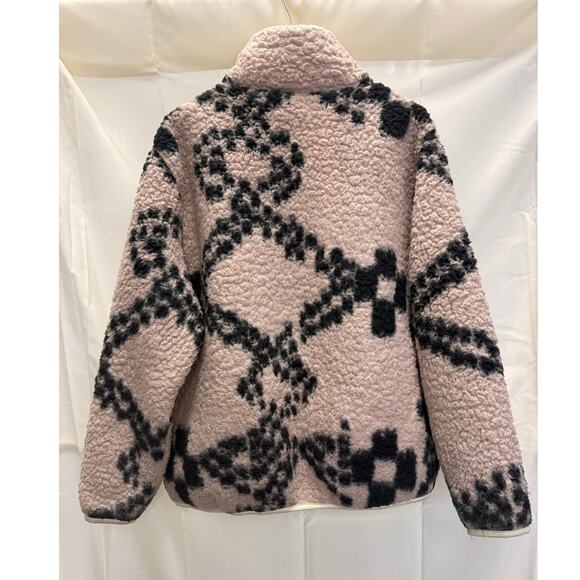 URBAN OUTFITTERS Laura Storm Fleece Zip Pocket Long Sleeve Sherpa Jacket Med - Picture 3 of 4